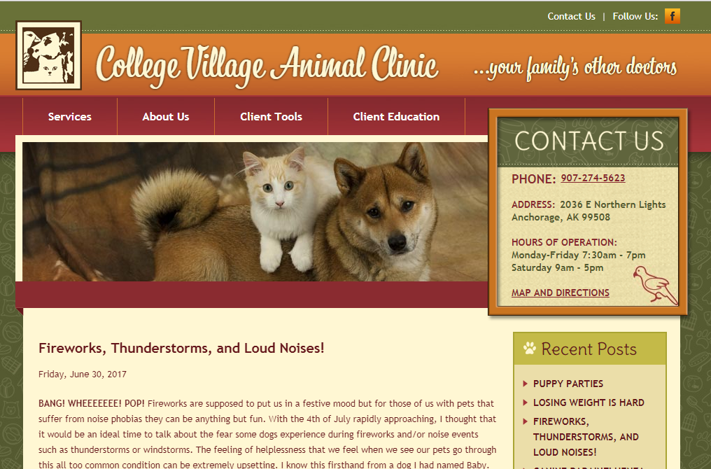 The Fourth is here! Is your pet ready? Mannford Animal Clinic